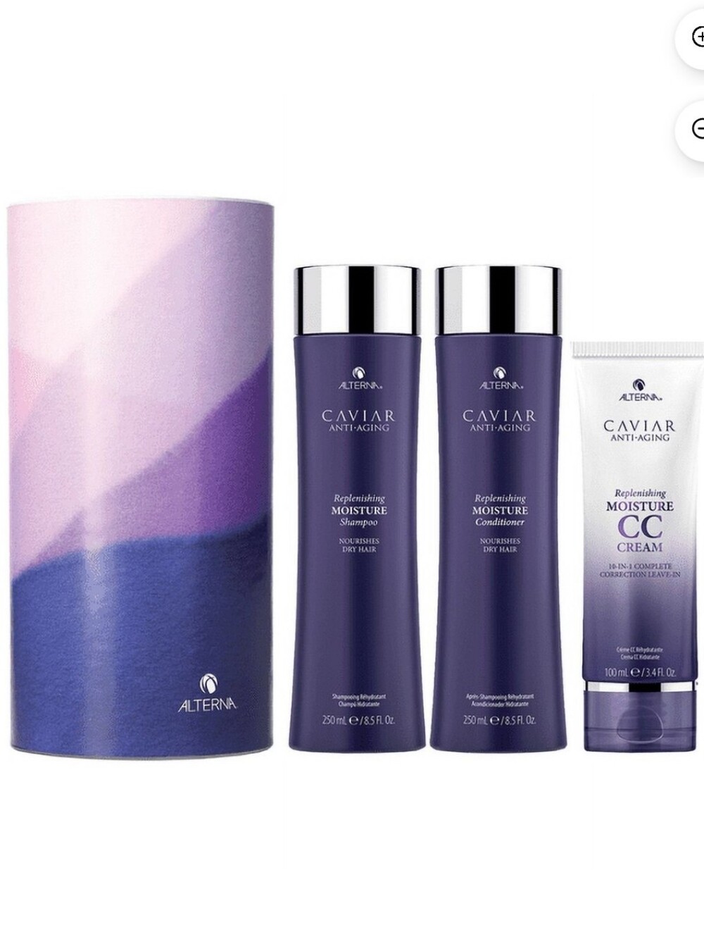 Alterna Haircare CAVIAR Moisture Holiday Kit Shampoo Conditioner CC Cream New